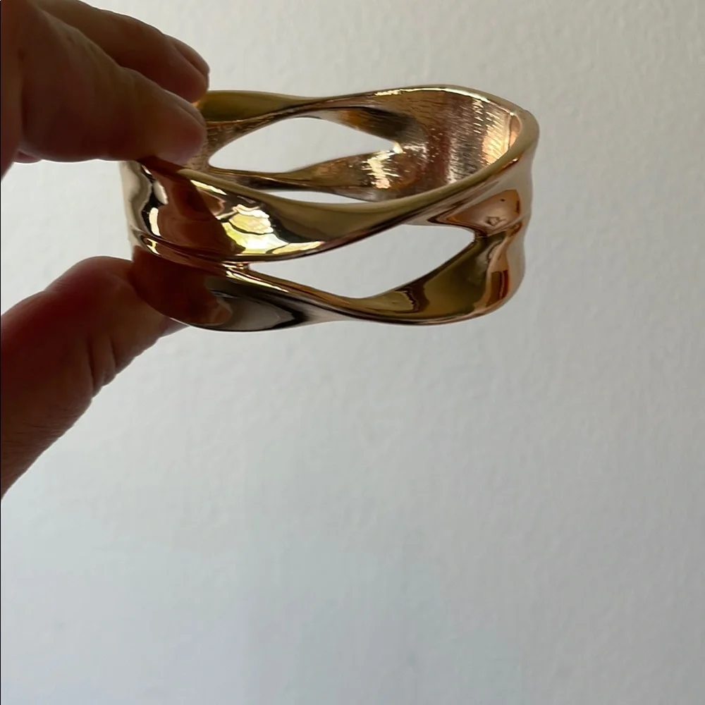 Elegant Gold-Tone Womens Cuff Bracelet